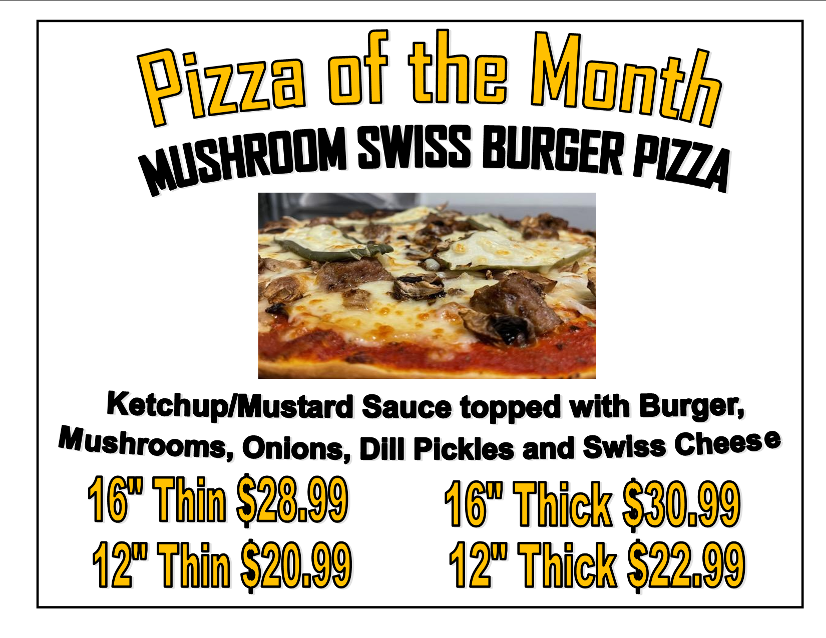 pizza of the month